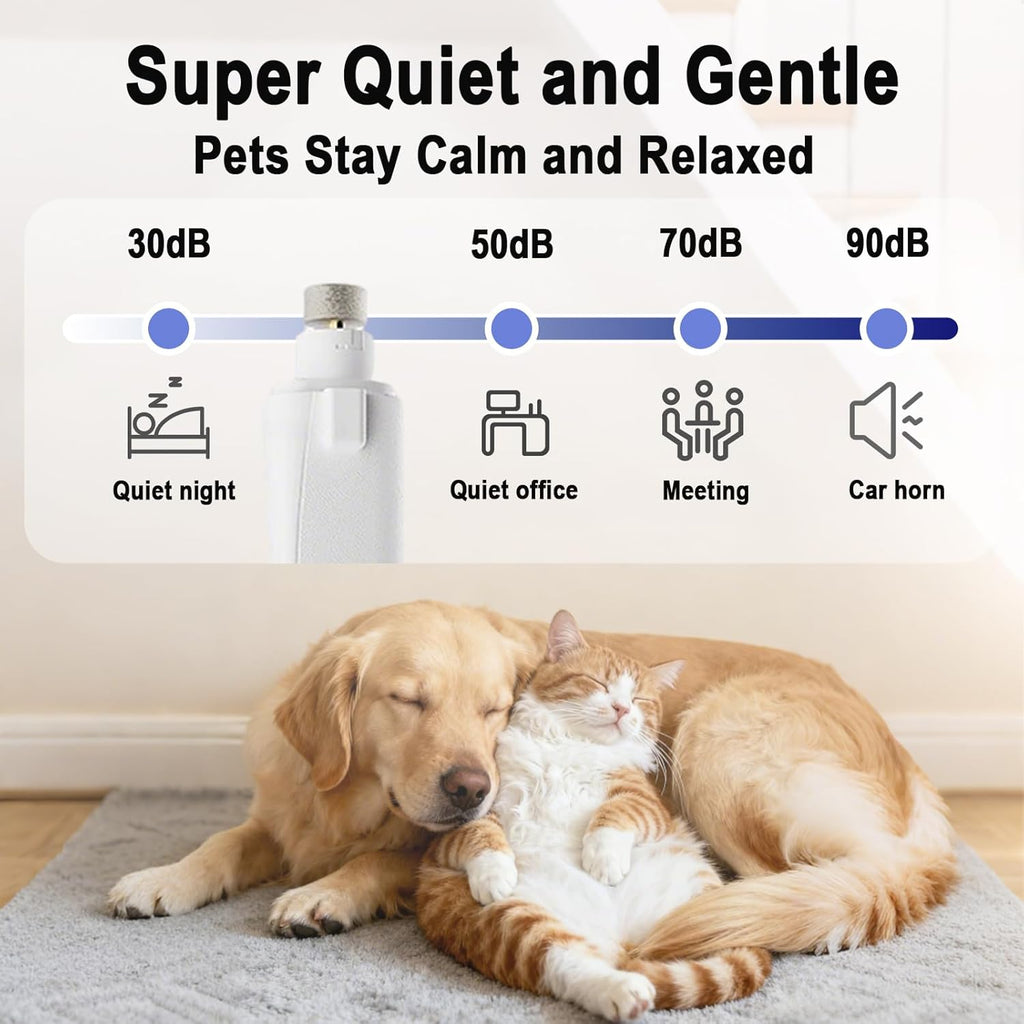 2‑in‑1 pet nail clipper grinder – LED safety – UK stock – free delivery
