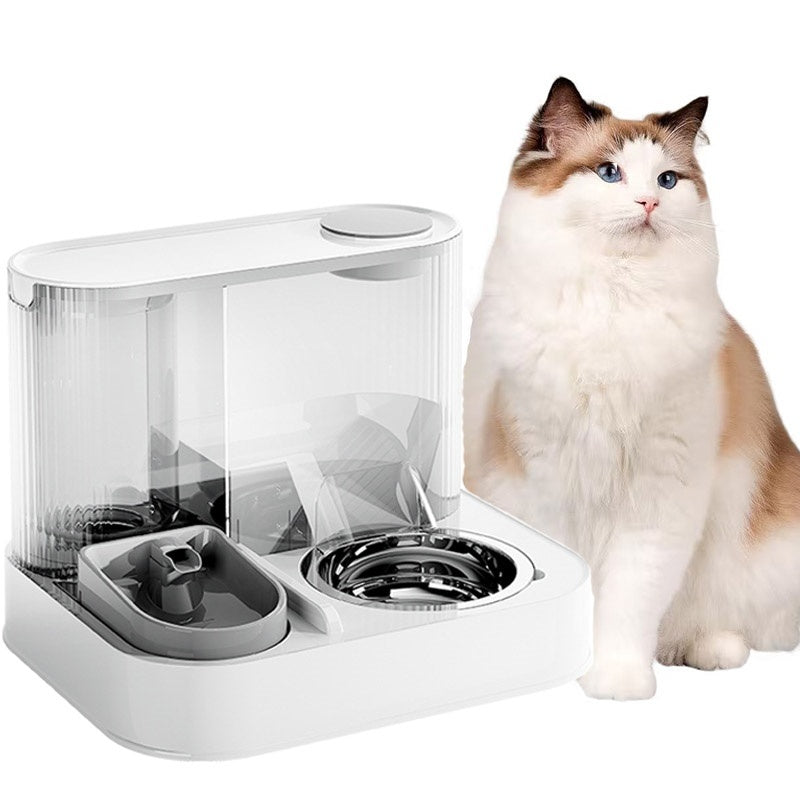 2-In-1 Automatic Pet Feeder & Water Dispenser ─ Gravity ─ 2L Food 1L Water