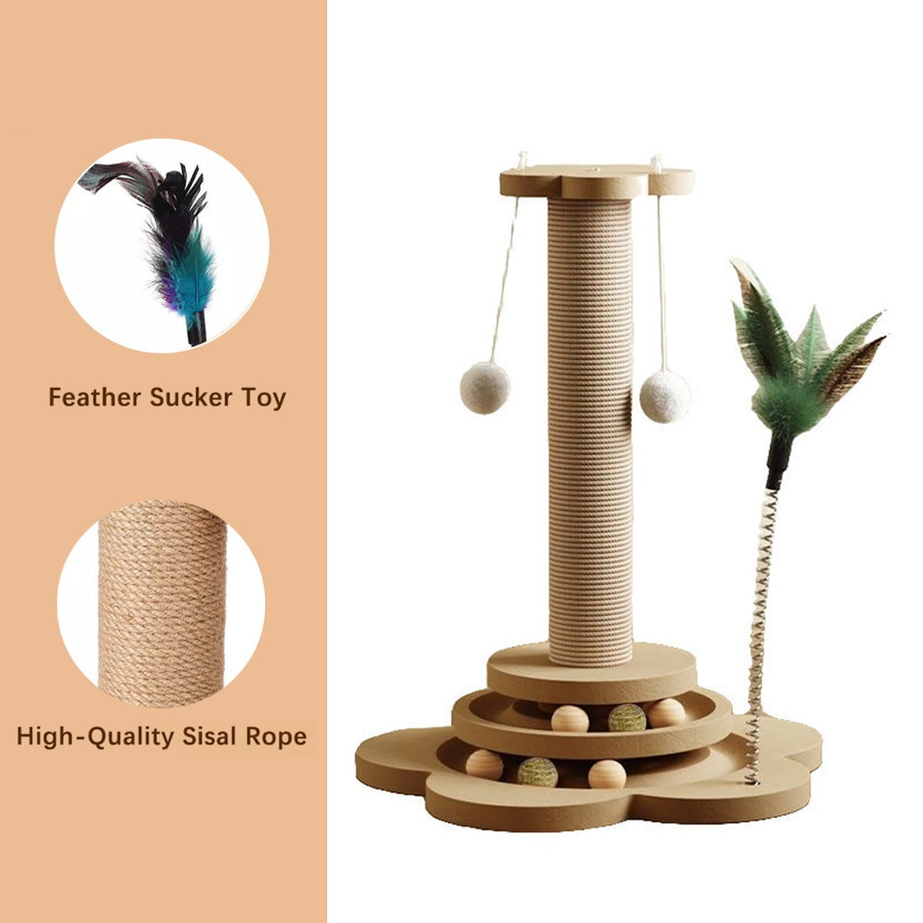 Cat scratching post with toys – UK stock – Free delivery 