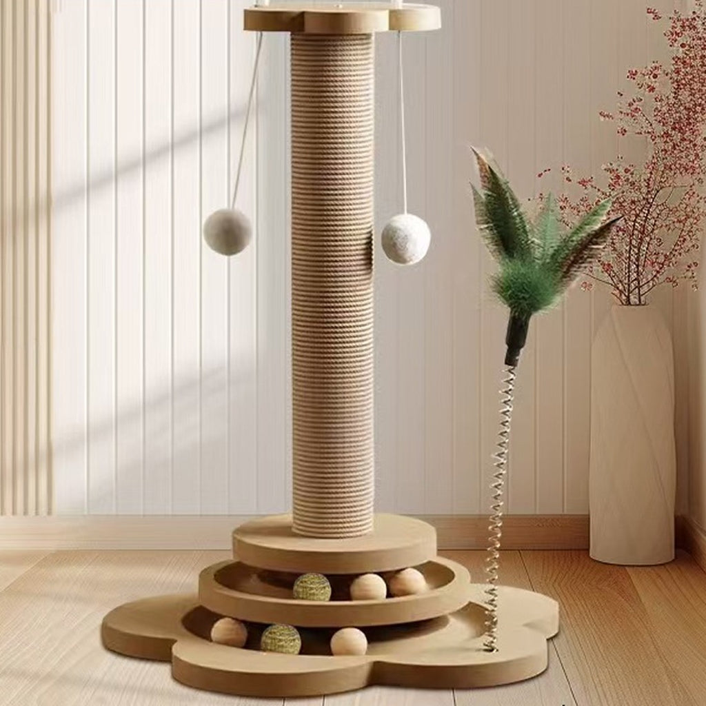 Cat scratching post with toys – UK stock – Free delivery 