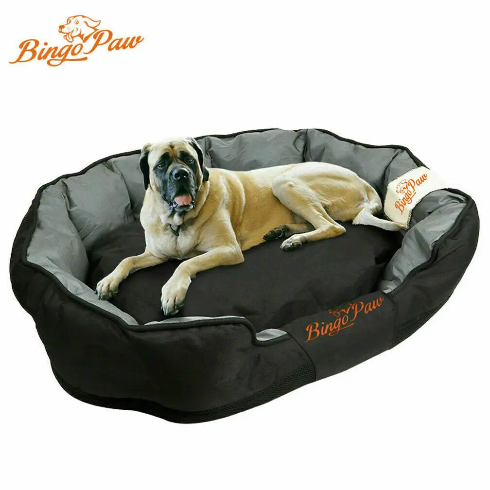 Orthopedic dog bed – waterproof Oxford cloth – black – L XL XXL – large breeds – UK stock – free delivery