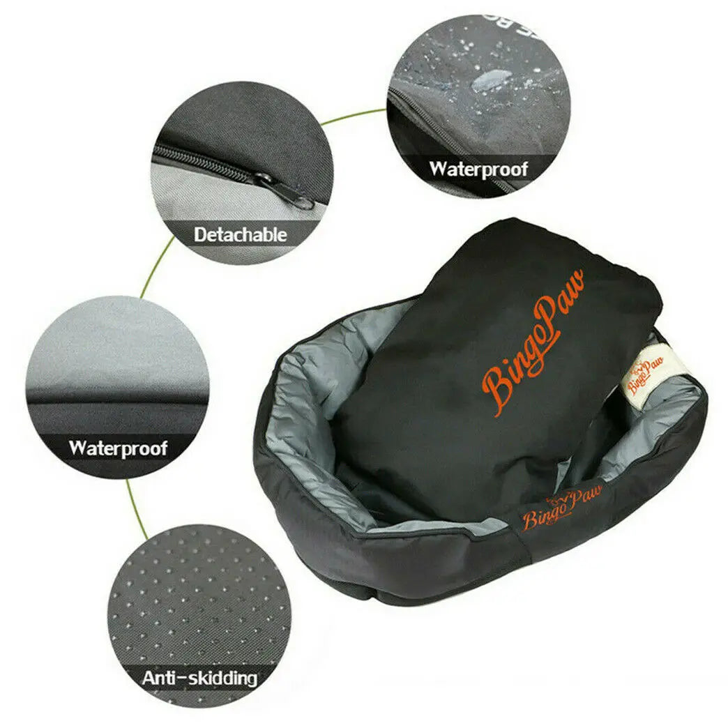 Orthopedic dog bed – waterproof Oxford cloth – black – L XL XXL – large breeds – UK stock – free delivery