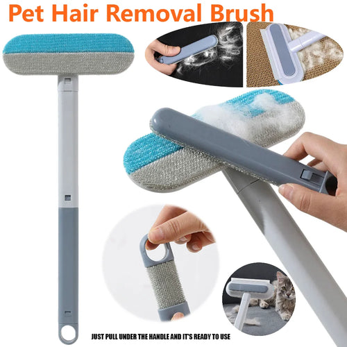 3-in-1 pet hair remover brush long handle – furniture carpet window cleaner – UK stock – free delivery”