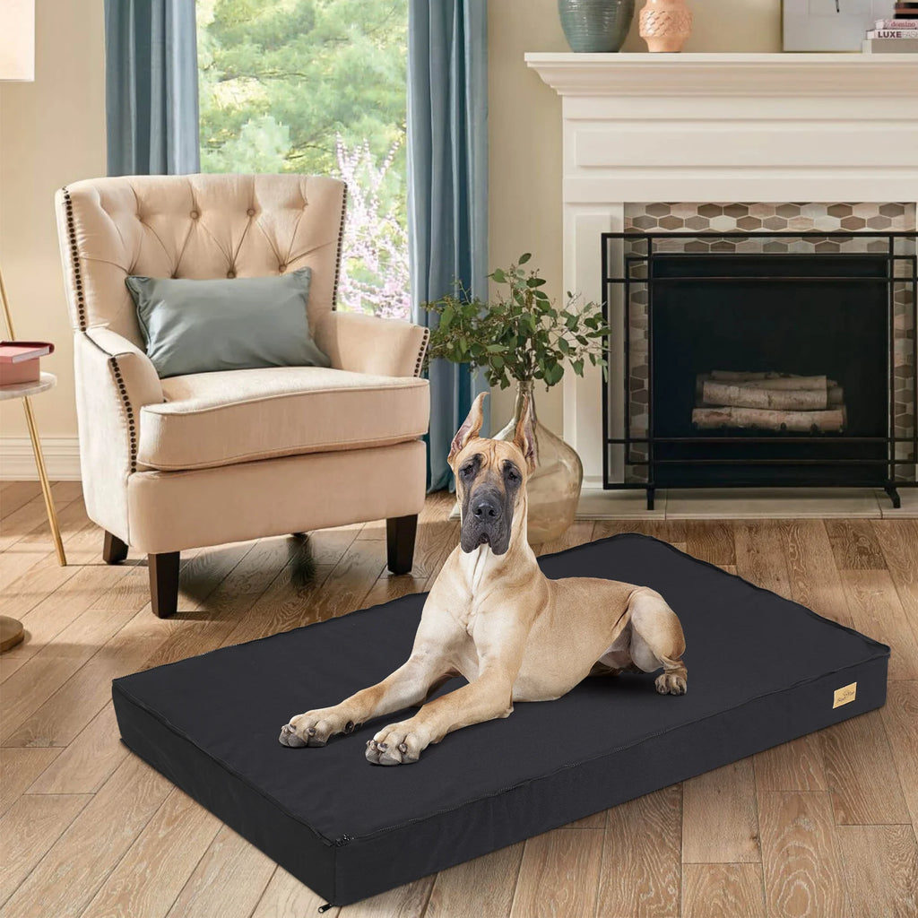 Orthopedic Memory Foam Dog Bed | Waterproof Washable Cover – M/L/XL/XXL – Large Breeds – UK Stock