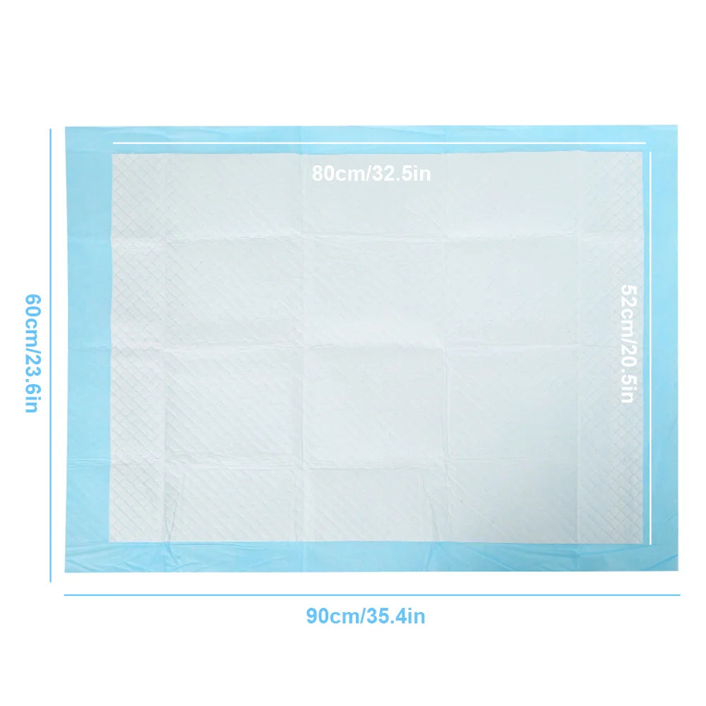 50 Pack Disposable Puppy Training Pads — Quick-Dry Absorbent — 3 Sizes — Blue & Pink