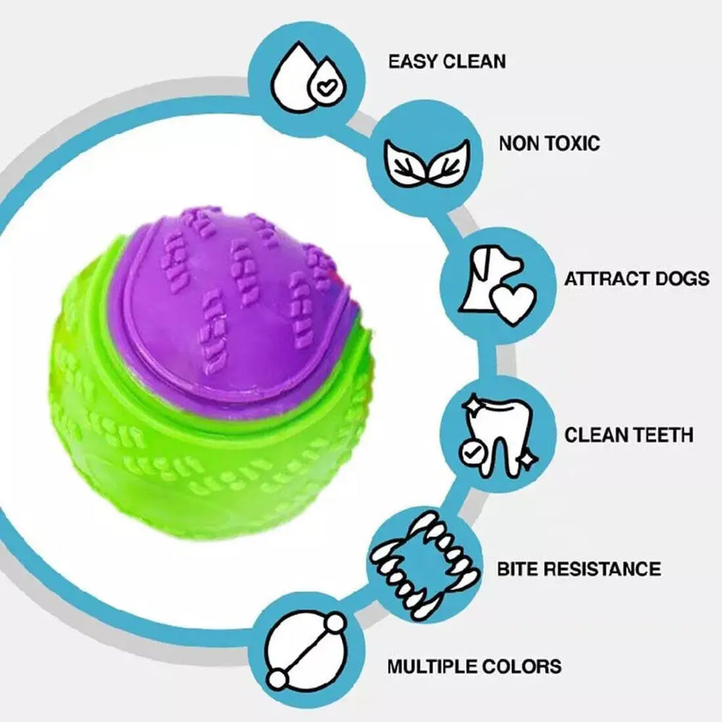 Squeaky Dog Toy Balls — 8 Pack — Durable TPR — Teeth Cleaning — Floating — Assorted Colours