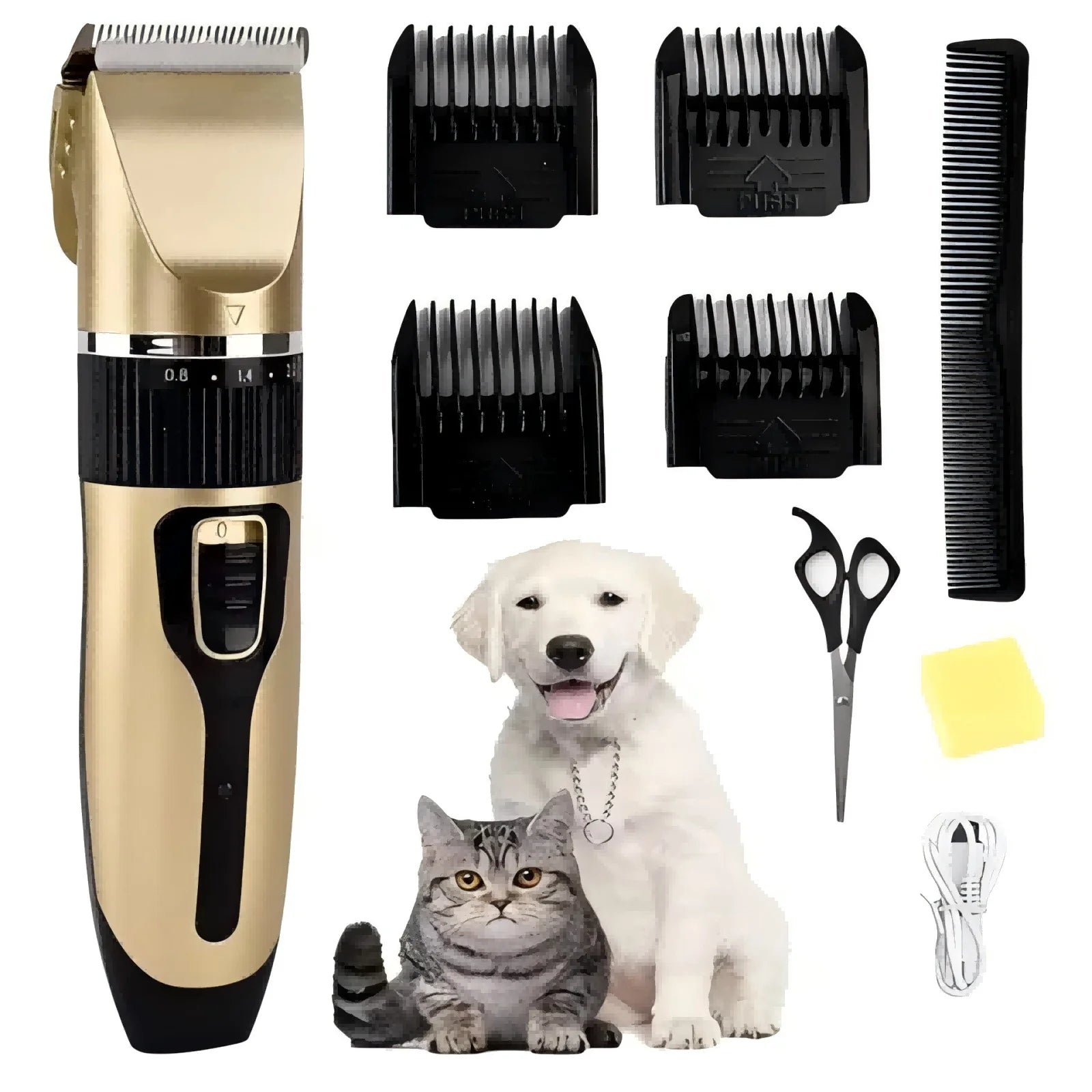 Rechargeable pet grooming clipper kit – cordless trimmer – dogs cats – UK stock – free delivery