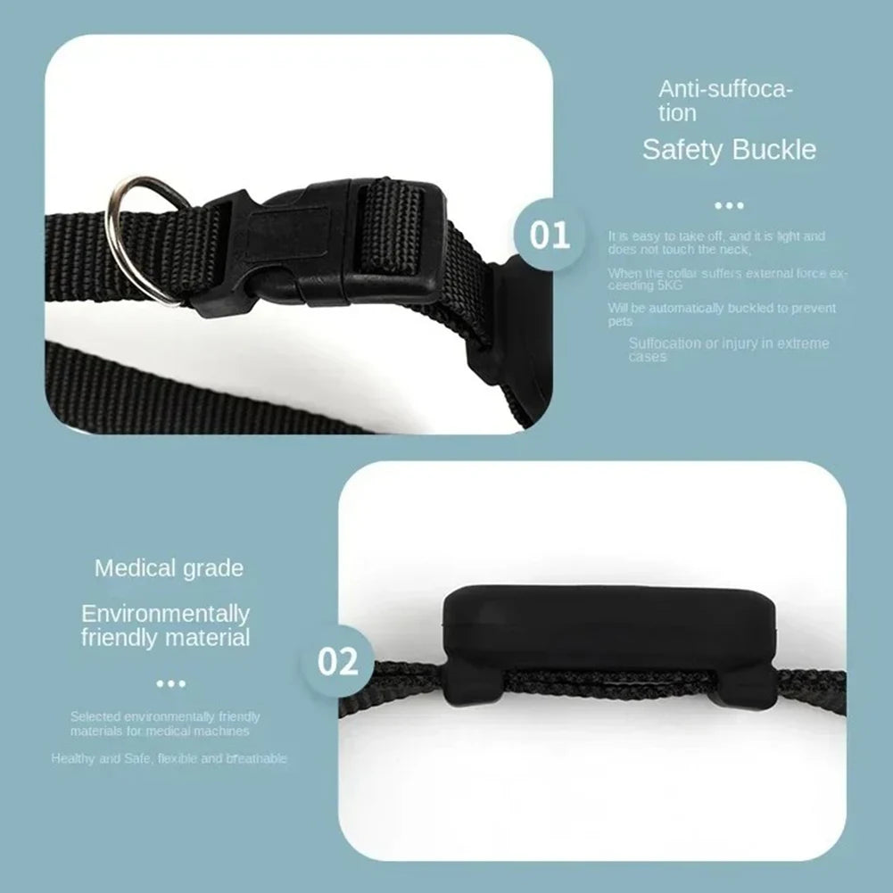 Pet GPS tracker collar – waterproof Bluetooth locator – cats dogs – black blue pink – UK stock – free delivery