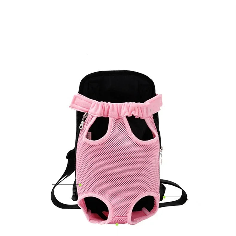 Breathable pet carrier backpack – cat small dog travel bag – pink black – 2 sizes – UK stock – free delivery