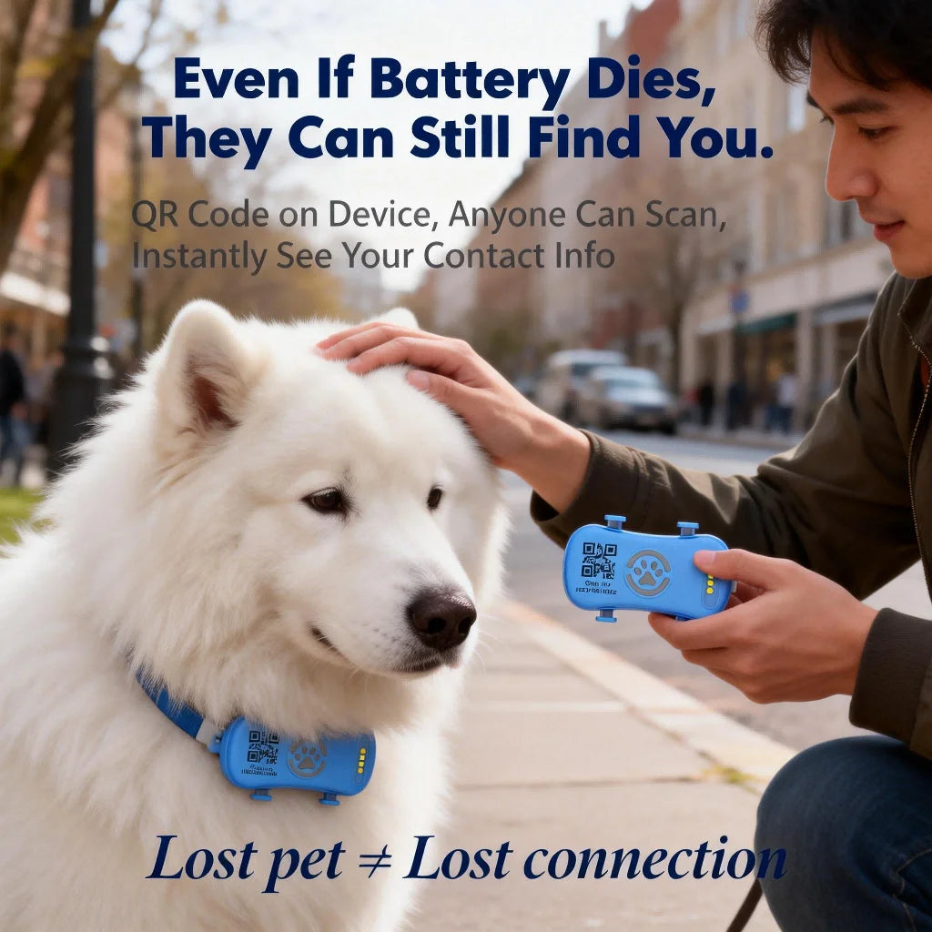 GPS Pet Tracker for Dogs & Cats — Real-Time Tracking — Unlimited Range — Waterproof — UK Stock