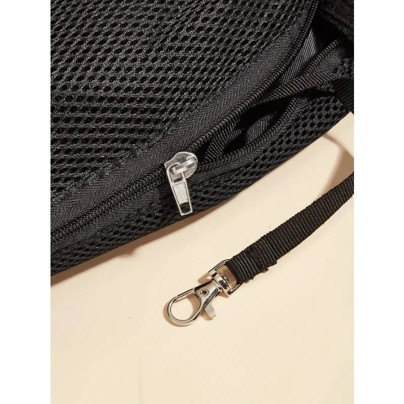 Breathable pet carrier backpack – cat small dog travel bag – pink black – 2 sizes – UK stock – free delivery