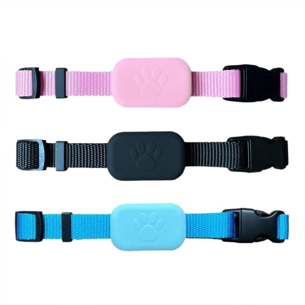 Pet GPS tracker collar – waterproof Bluetooth locator – cats dogs – black blue pink – UK stock – free delivery