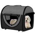 Foldable soft pet carrier - Black/Grey - UK stock - Free Delivery