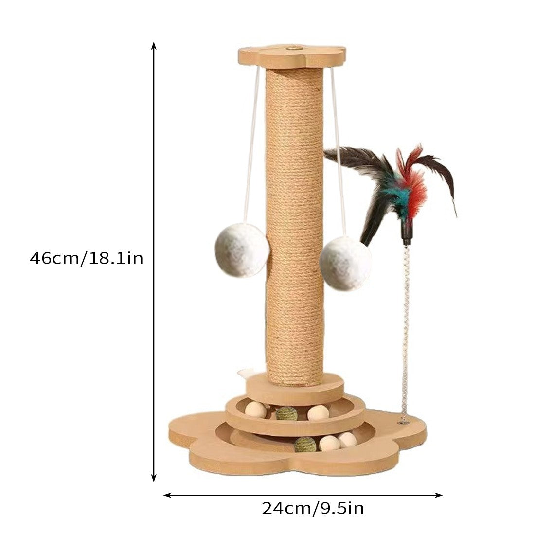 Cat scratching post with toys – UK stock – Free delivery 