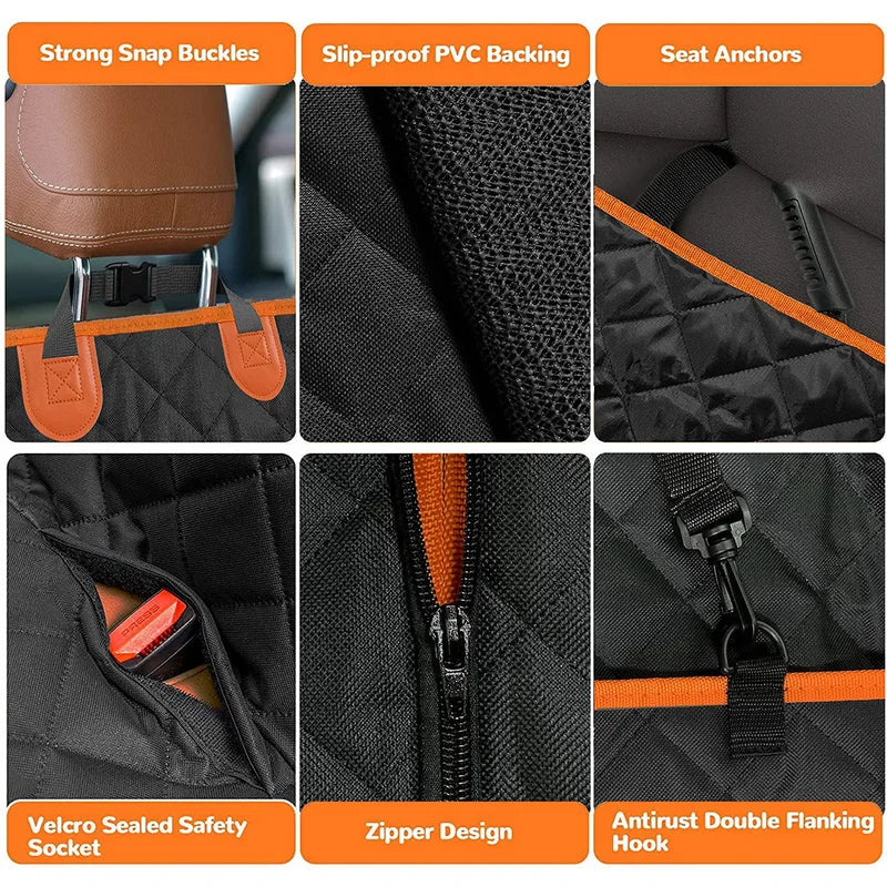 Waterproof Pet Car Seat Cover │Heavy-Duty, Non-Slip